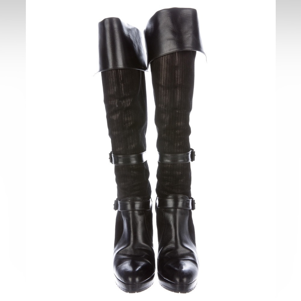 OSCAR DE LA RENTA Suede Knee-High Boots Size: 40 - Picture 3 of 4